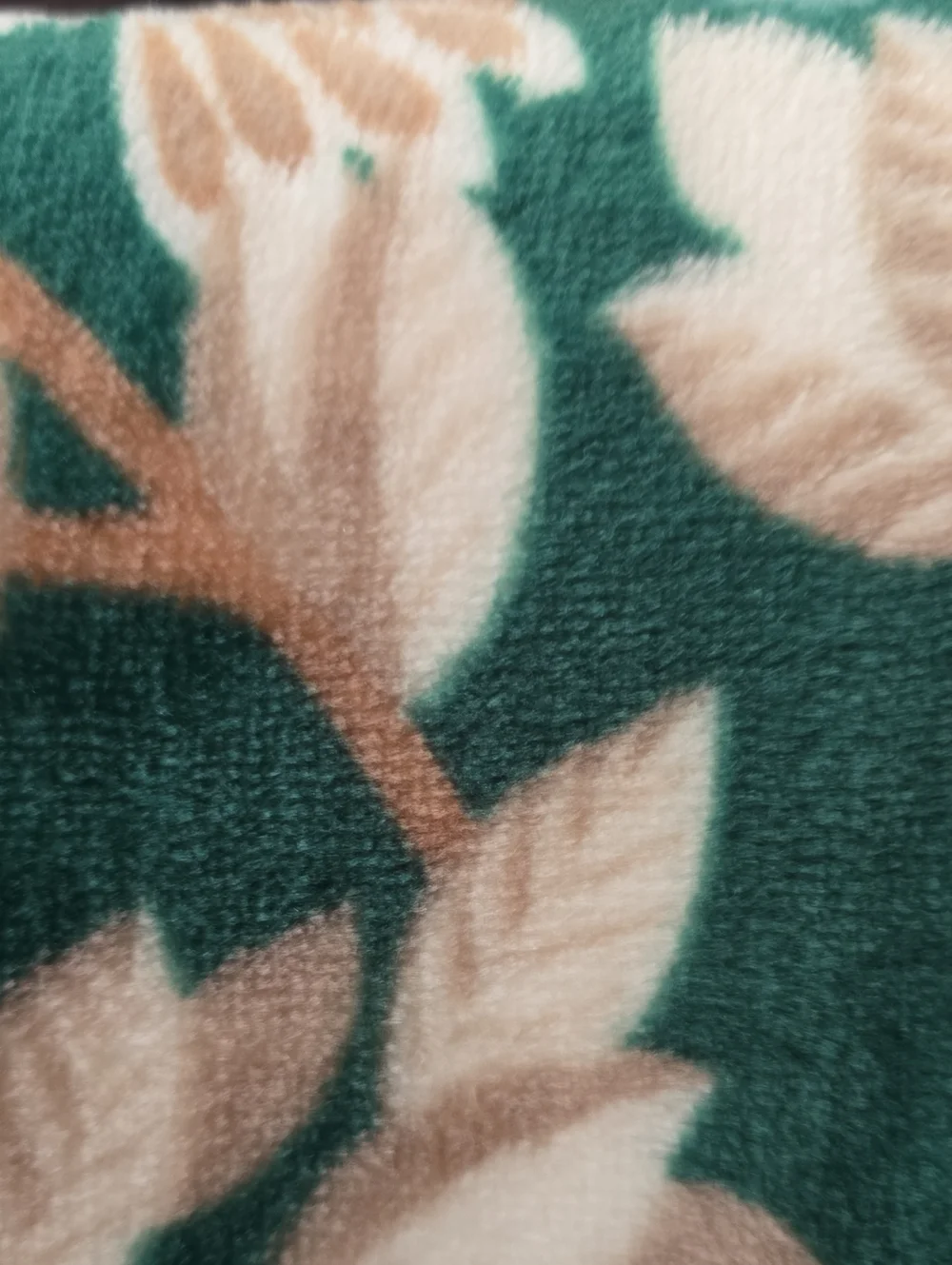NORTH POLE GREEN AND WHITE VELVET PLUSH THROW